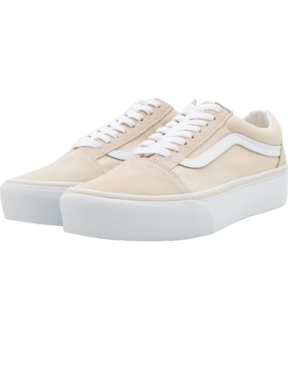 Vans Old Skool Platform Suede Cream Sneakers